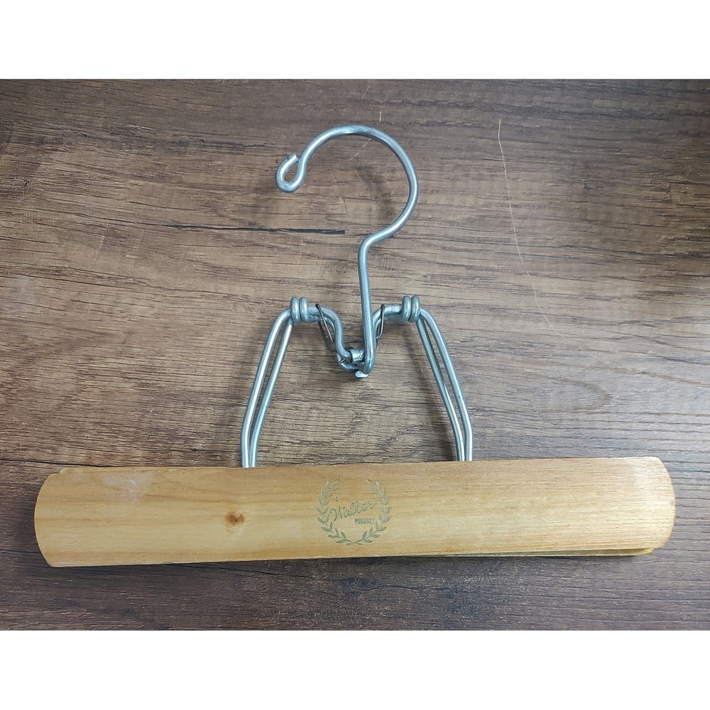 Vintage Walker Blonde Wood Trouser Skirt Clamp Style Hanger B18